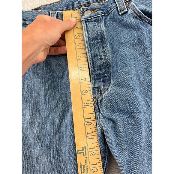 VTG Levis 501 Jeans Mens Sz 36x34 Medium Wash Button Fly Straight Leg 90s - Picture 5 of 14
